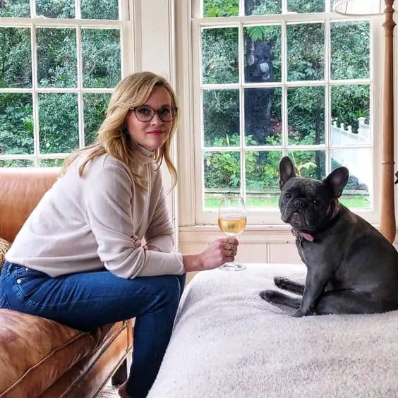 Reese Witherspoon French Bulldog